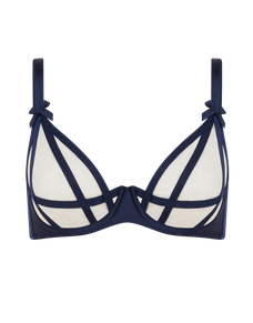 Briella Plunge Underwired Bra Navy/Navy | Agent Provocateur