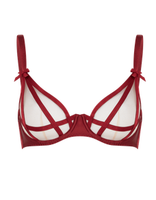 Briella Plunge Underwired Bra Burgundy | Agent Provocateur