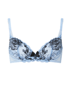 Yara Plunge Underwired Bra Blue/Black | Agent Provocateur