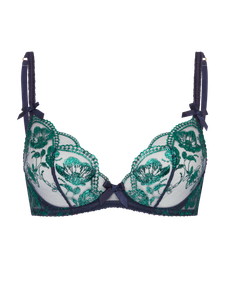 Winnette Plunge Underwired Bra Green | Agent Provocateur