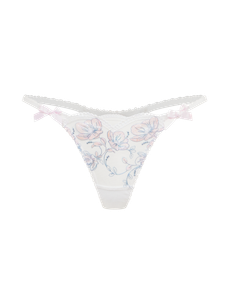 Winnette Thong Baby Pink/White | Agent Provocateur
