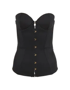 Mercy Satin Corset Black | Agent Provocateur