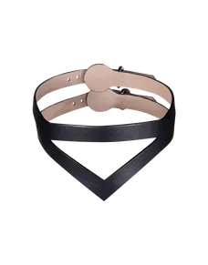 Veronika Leather Double Choker Black | Agent Provocateur