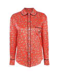Catalyna Pyjama Shirt Pink/Multi | Agent Provocateur