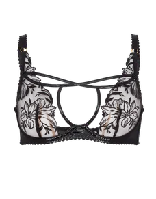 Ozella Plunge Underwired Bra Black | Agent Provocateur