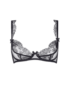 Willa Plunge Non Padded Bra Black | Agent Provocateur
