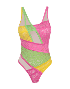 Marty Bodysuit Yellow/Pink | Agent Provocateur