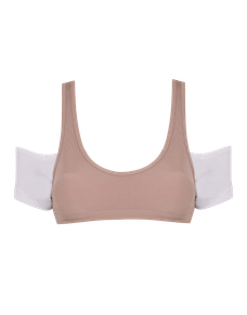 Cynthie Bikini Top Mink/White | Agent Provocateur