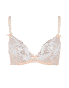 Sparkle Plunge Underwired Bra Beige | Agent Provocateur