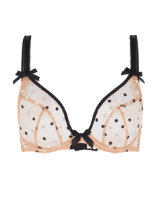 Brie Plunge Underwired Bra Black | Agent Provocateur