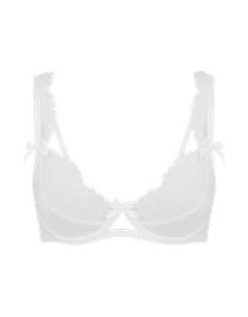 Willa Demi Cup Plunge Underwired Bra White | Agent Provocateur