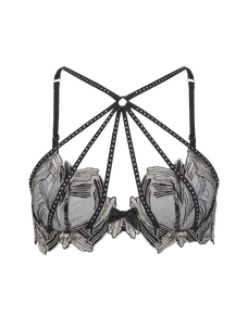 Christalina High Neck Plunge Bra Silver | Agent Provocateur