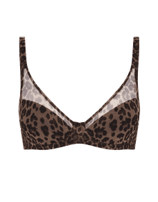 Lucky Padded Plunge Underwired Bra Leopard | Agent Provocateur