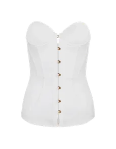 Mercy Satin Corset Ivory | Agent Provocateur