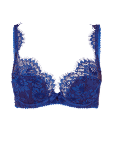 Carline Plunge Underwired Bra Cobalt | Agent Provocateur