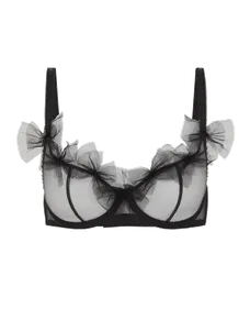 Fawn Plunge Underwired Bra Black | Agent Provocateur