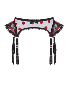 Gabby Suspender Black/Red | Agent Provocateur