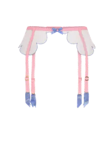 Lorna Suspender Baby Pink/Blue | Agent Provocateur