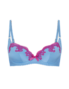 Molly Plunge Underwired Bra Blue | Agent Provocateur
