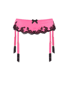 Molly Suspender Candy Pink/Black | Agent Provocateur