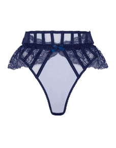 Rozlyn Suspender Thong Navy | Agent Provocateur