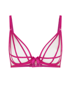 Rubi Plunge Underwired Bra Magenta/Sand | Agent Provocateur