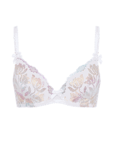 Sparkle Plunge Underwired Bra White | Agent Provocateur