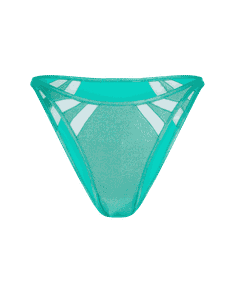 Tora Bikini Bottom Teal/Gold | Agent Provocateur