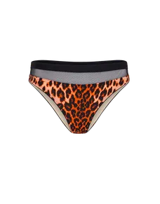 Zenaya Bikini Bottom Leopard Print/Black | Agent Provocateur