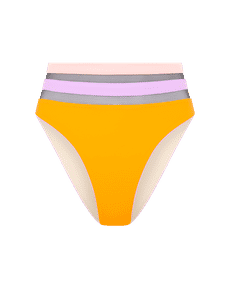 Zenaya High Waisted Bikini Bottom Coral | Agent Provocateur