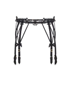 Coletta Suspender Black/Sand | Agent Provocateur
