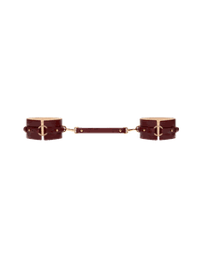 Darlina Ankle Cuffs Burgundy/Gold | Agent Provocateur