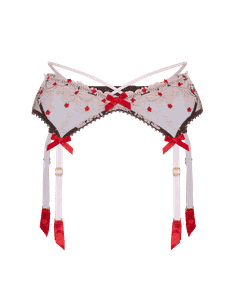 Dawne Suspender Chestnut/Pink/Red | Agent Provocateur