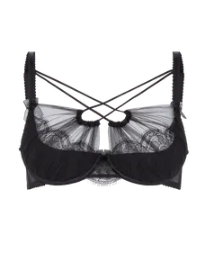 Halley High Neck Underwired Bra Black | Agent Provocateur