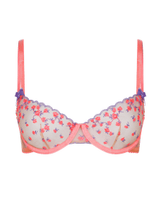 Lissa Plunge Underwired Bra Pink/Lilac | Agent Provocateur