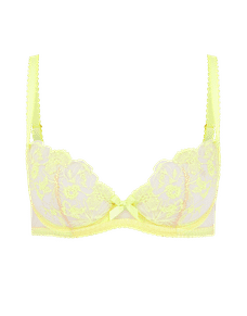 Jayce Plunge Underwired Bra Neon Lemon/Sand | Agent Provocateur