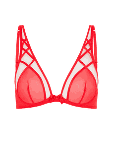 Cherise High Apex Underwired Bra
 Red/Sand | Agent Provocateur