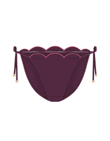Lorna Tie Side Bikini Bottom Plum | Agent Provocateur