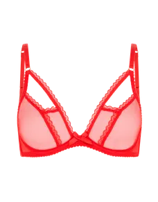 Fia Plunge Underwired Bra Red | Agent Provocateur