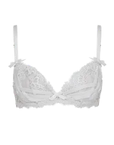 Dioni Plunge Underwired Bra White | Agent Provocateur