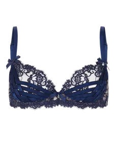 Dioni Plunge Underwired Bra Navy | Agent Provocateur