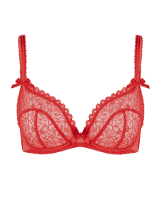 Aliza Plunge Underwired Bra Red | Agent Provocateur