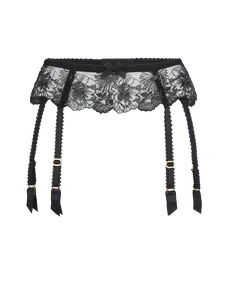 Astria Suspender Metallic Black | Agent Provocateur