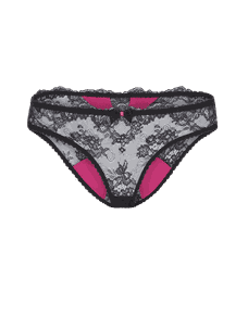 Maddy Full Brief Black/Pink | Agent Provocateur