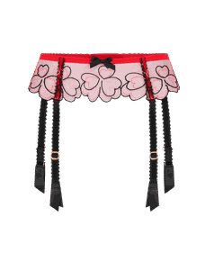 Maysie Suspender White, Lilac/Lime | Agent Provocateur