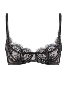 agent provocateur スカート Red Juni embroidered satin-trimmed tulle suspender belt