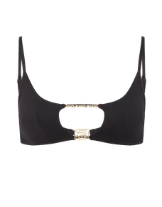 Christiana Bikini Top Black/Gold | Agent Provocateur