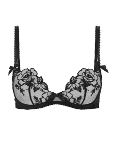 Callypso Plunge Underwired Bra Black | Agent Provocateur