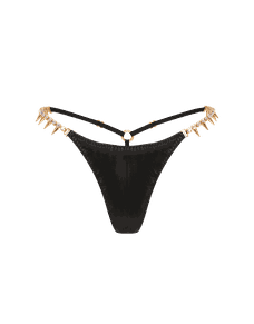 Harleigh Thong Black/Gold | Agent Provocateur