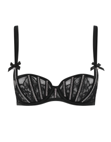 Caitriona Balconette Underwired Bra Black/Iridescent | Agent Provocateur